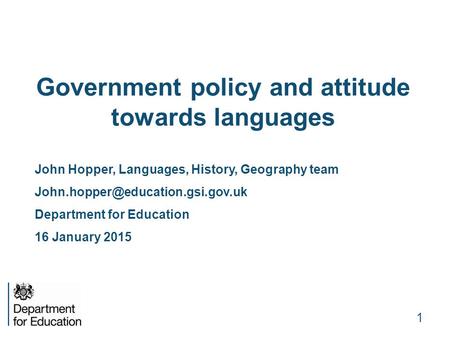 Government policy and attitude towards languages