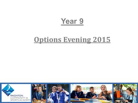Year 9 Options Evening 2015. The Times They Are A-Changin' Bob Dylan 2.