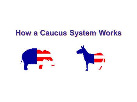 How a Caucus System Works