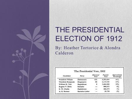The Presidential Election of 1912