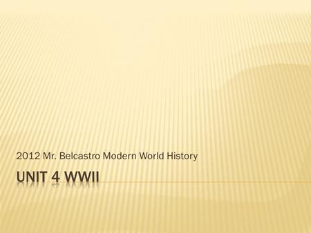 2012 Mr. Belcastro Modern World History. 1. Communists. 2. military. 3. industrialists. 4. Catholics.