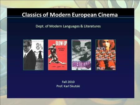 Click to edit Master title style n Click to edit Master text styles n Second level n Third level n Fourth level n Fifth level Classics of Modern European.