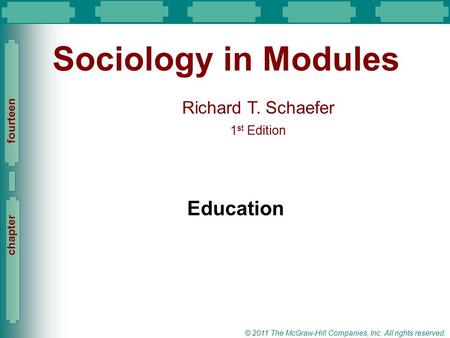 Sociology in Modules Education.