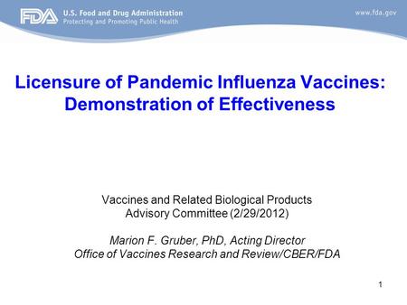 Vaccines and Related Biological Products