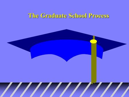 The Graduate School Process. Decide what you want to study u If not sure----You are not alone--Don’t panic –Do research on career options--use counselors,