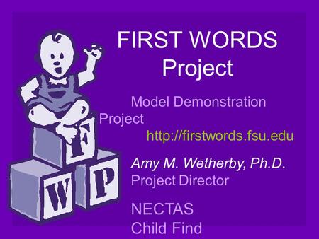 FIRST WORDS Project NECTAS Child Find Teleconference