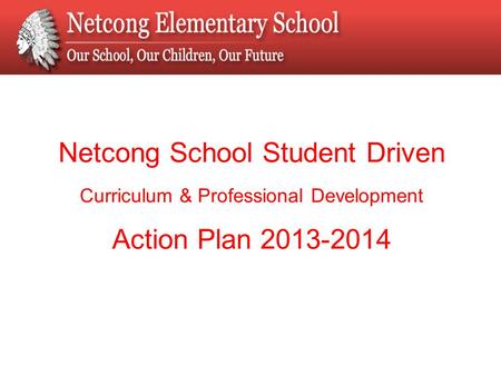 Netcong School Student Driven Curriculum & Professional Development Action Plan 2013-2014.