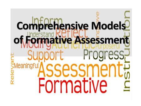 Comprehensive Models of Formative Assessment. A theory of formative assessment.