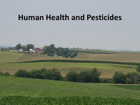 Human Health and Pesticides. Outline Pesticides are important! Health benefits Health dangers How people are exposed Pesticides and the body Specific.