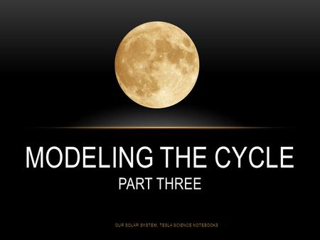 MODELING THE CYCLE PART THREE OUR SOLAR SYSTEM, TESLA SCIENCE NOTEBOOKS.