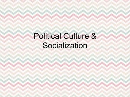 Political Culture & Socialization. Political Culture Public’s ____________________ toward & their ______________ within the political system – Supportive.