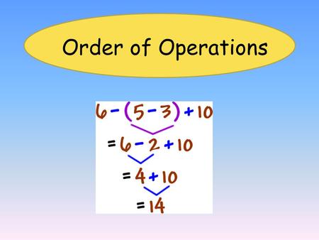 Order of Operations.
