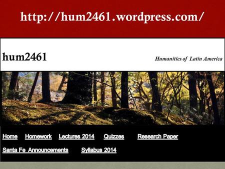 Hum2461 Humanities of Latin America