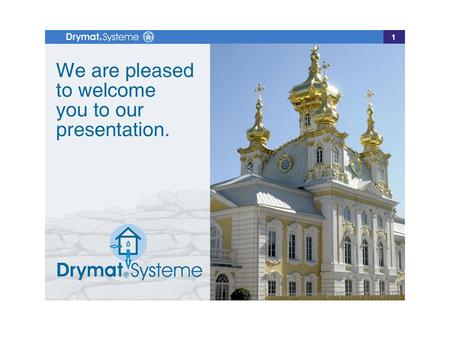 1. Introduction Drymat - Systeme GmbH Chemnitzer Strasse 07 09577 Niederwiesa Germany Development, sales and installation of electro-physical systems.