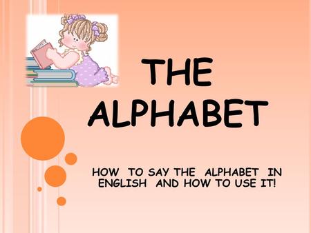 THE ALPHABET HOW TO SAY THE ALPHABET IN ENGLISH AND HOW TO USE IT!
