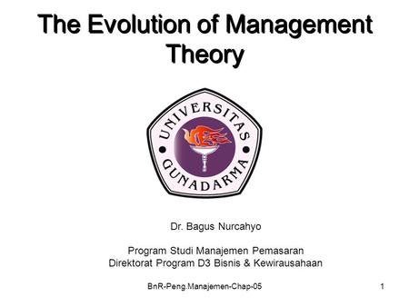 The Evolution of Management Theory
