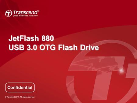 JetFlash 880 USB 3.0 OTG Flash Drive.