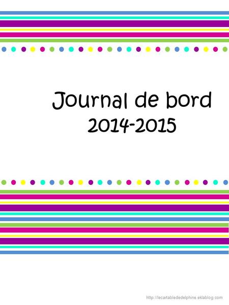 Journal de bord 2014-2015
