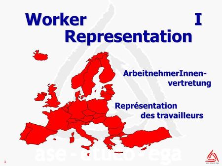 1 Représentation des travailleurs des travailleurs ArbeitnehmerInnen- vertretung vertretung Worker Representation I.