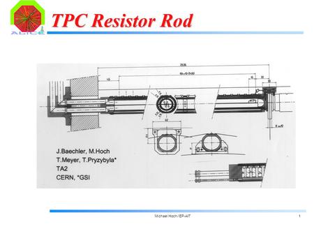 Michael Hoch / EP-AIT1 TPC Resistor Rod. Michael Hoch / EP-AIT2 Resistor Chain: Design Constrains  current per resistor chain: 241  A = 25W (total =