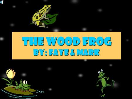 THE WOOD FROG BY: FAYE & MARK Table of Contents Title Page Table of Contents Introduction What the Wood Frog Eats Tadpole Measurements About the Wood.