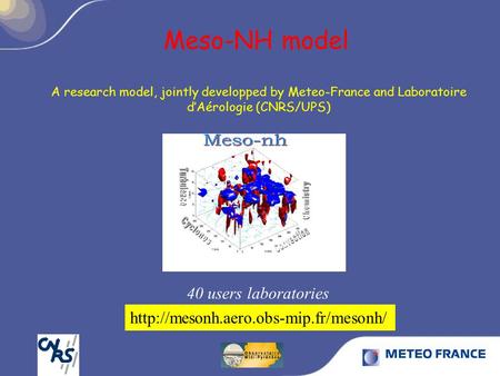 Meso-NH model 40 users laboratories