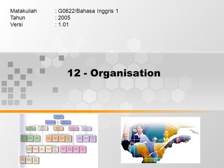 12 - Organisation Matakuliah: G0622/Bahasa Inggris 1 Tahun: 2005 Versi: 1.01.