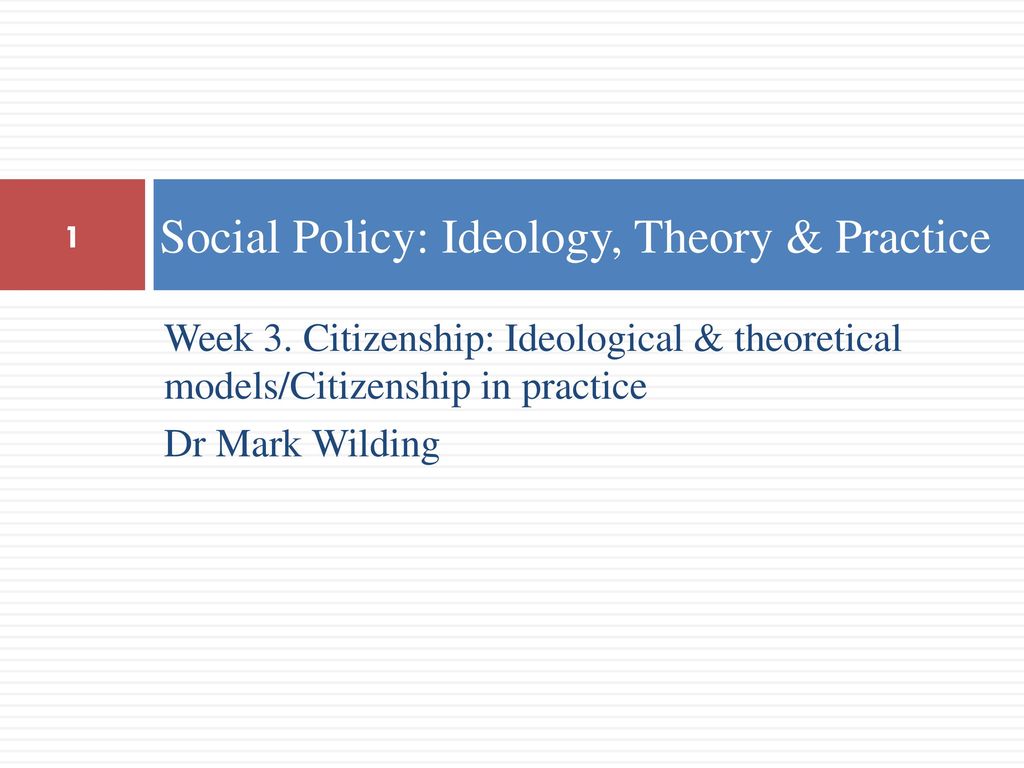Social Policy: Ideology, Theory & Practice - ppt download