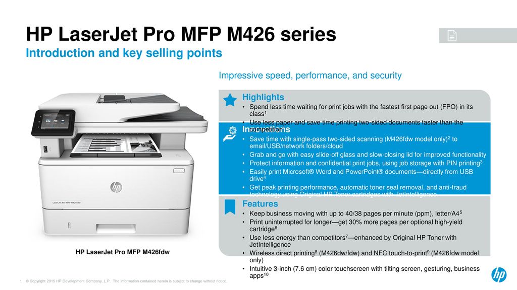 HP LaserJet Pro MFP M426 series - ppt download