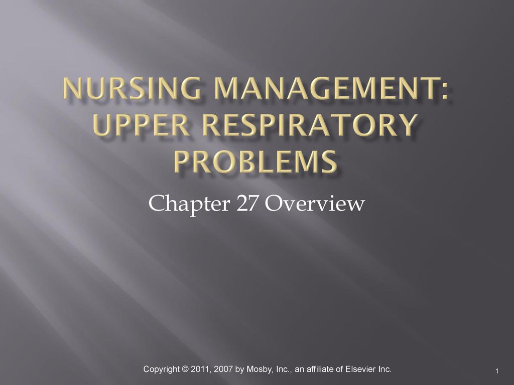 Nursing Management Upper Respiratory Problems   ppt download