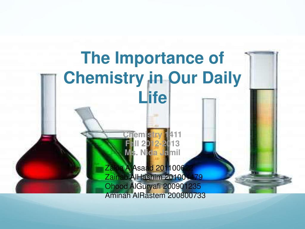 why is chemistry important in everyday life