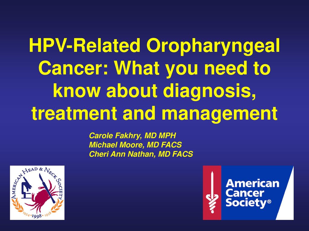 hpv and oropharyngeal cancer ppt