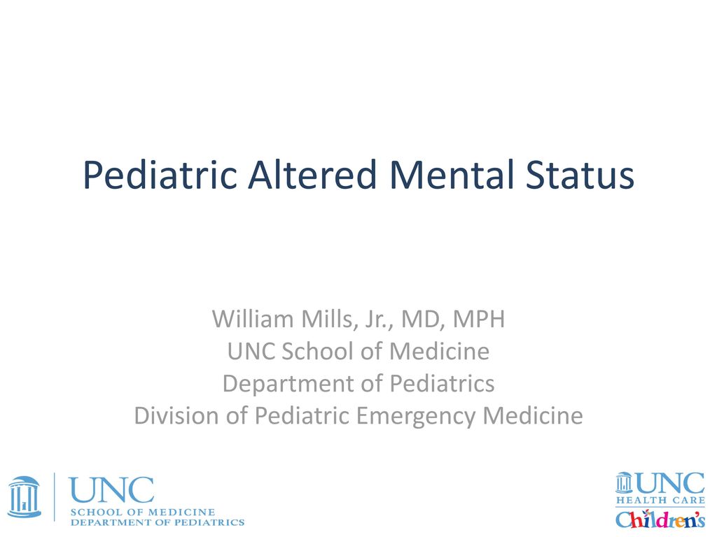 Pediatric Altered Mental Status Ppt Download
