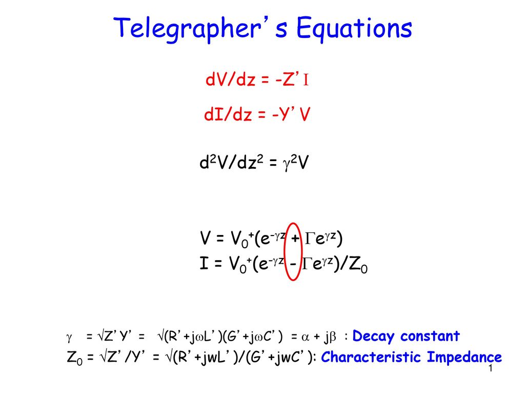 Telegrapher S Equations Ppt Download