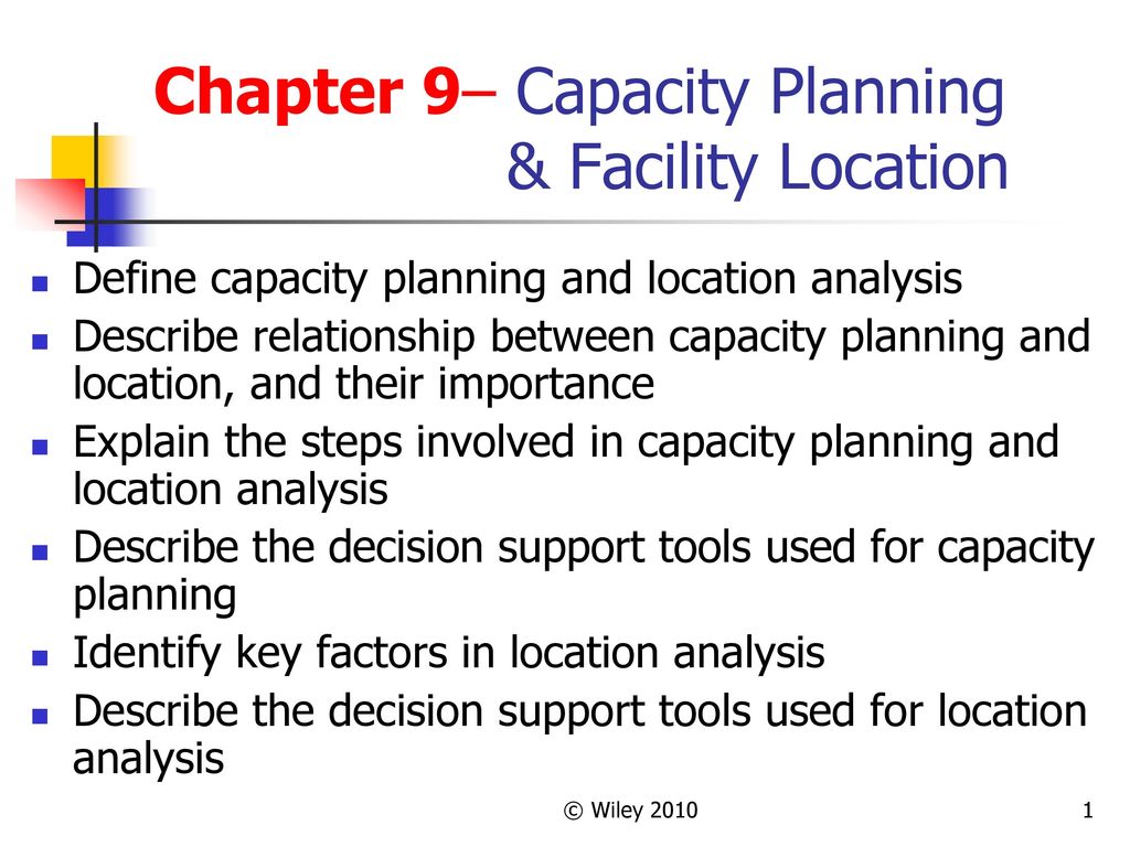 Chapter 9– Capacity Planning & Facility Location - ppt download