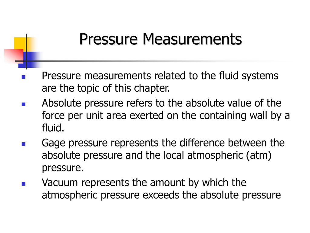 What unit is pressure measured in discount