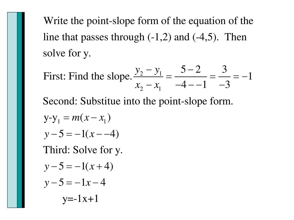 Section 2.3 Linear Functions and Slopes - ppt download