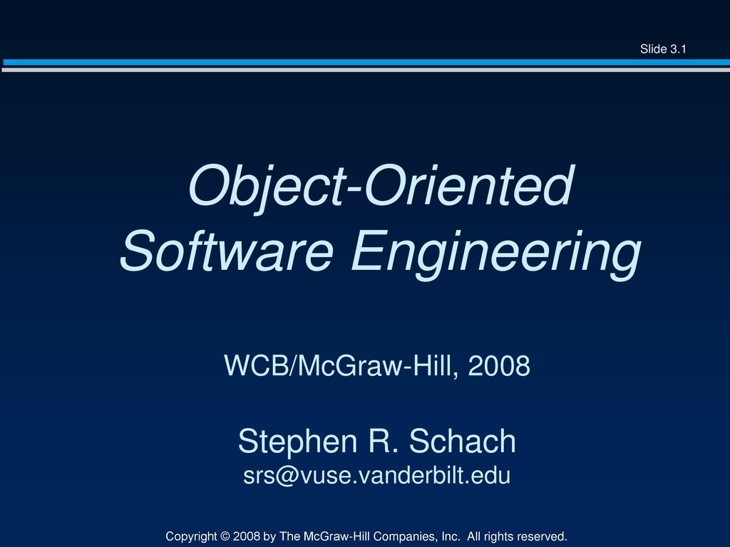 Note Excerpts from Object-Oriented Software Engineering WCB/McGraw