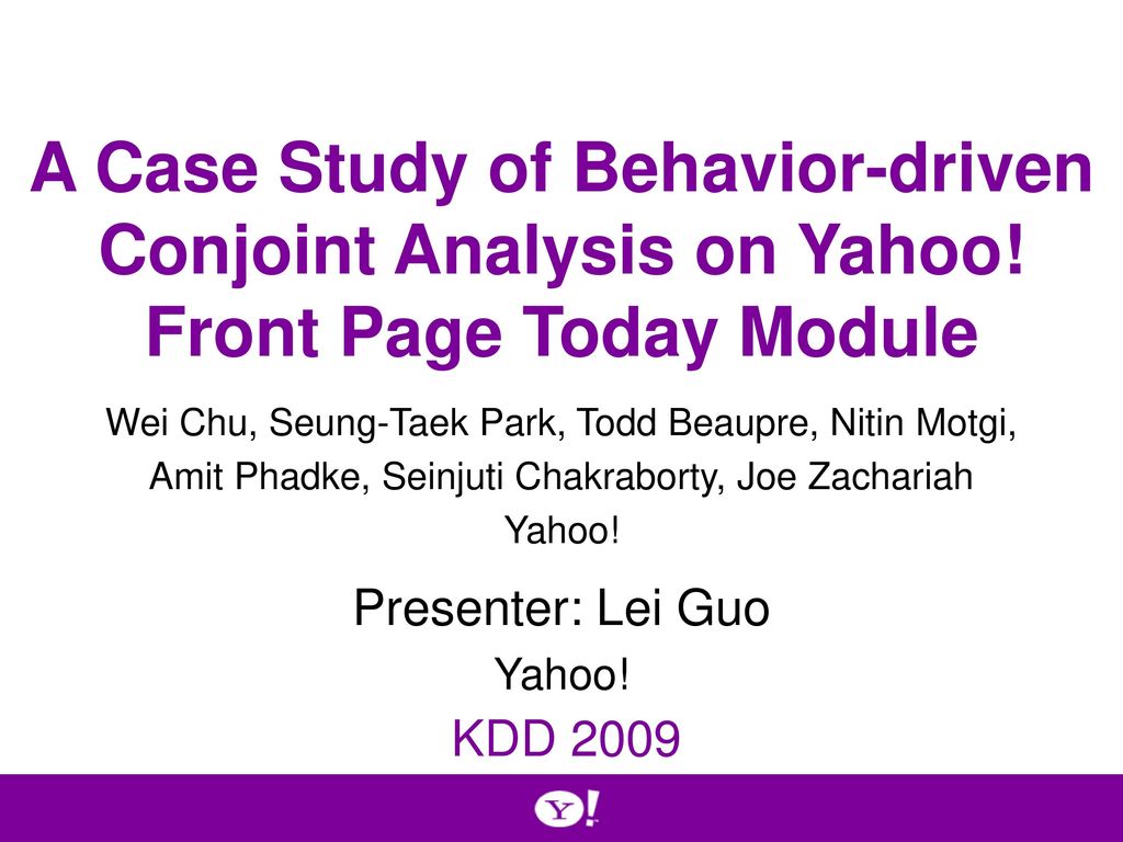 yahoo inc 2009 case study analysis