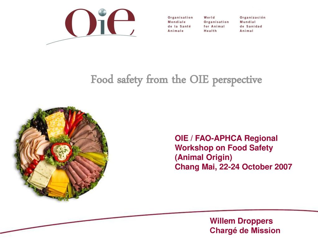 Food safety from the OIE perspective - ppt download