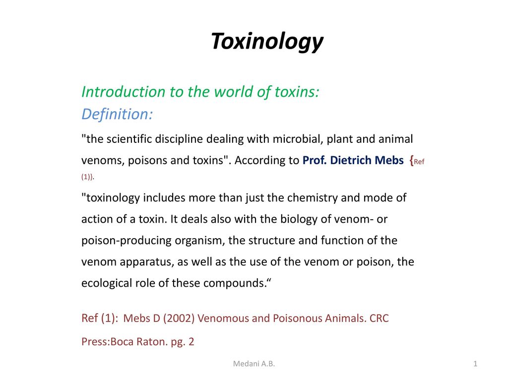 Une toxine definition