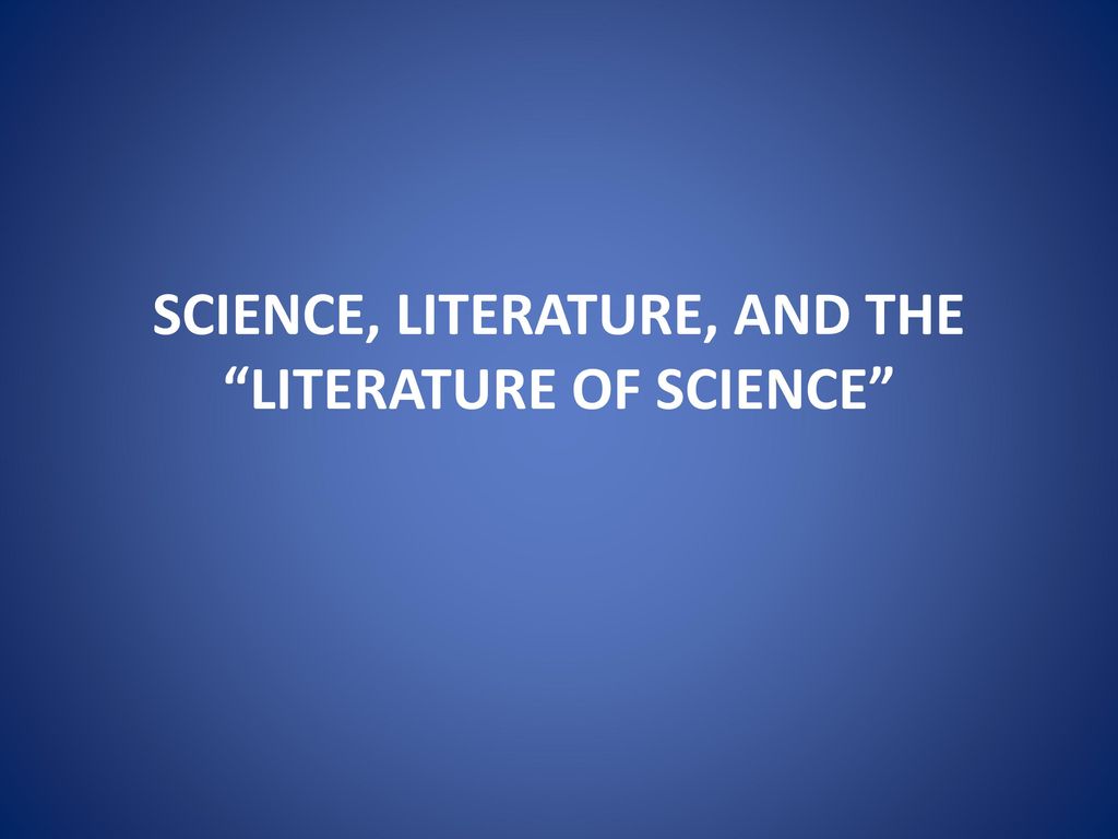 literature and science