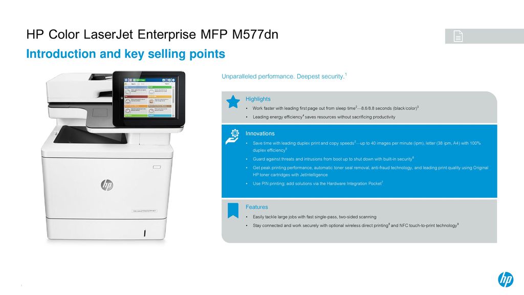 HP Color LaserJet Enterprise MFP M577dn - ppt download