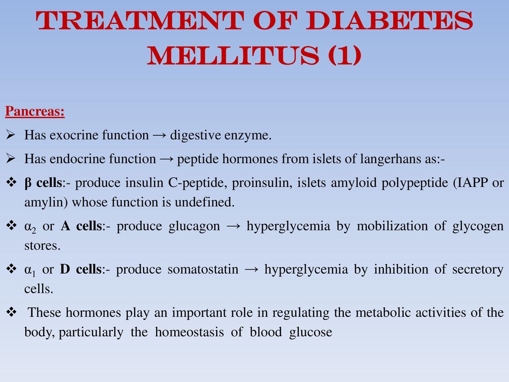 diabetes mellitus treatment)
