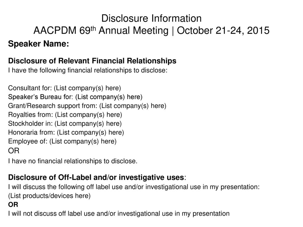 Listing and information disclosure December ppt download