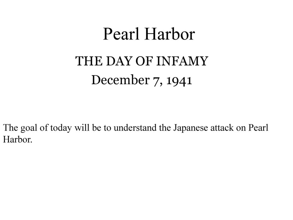 the day of infamy