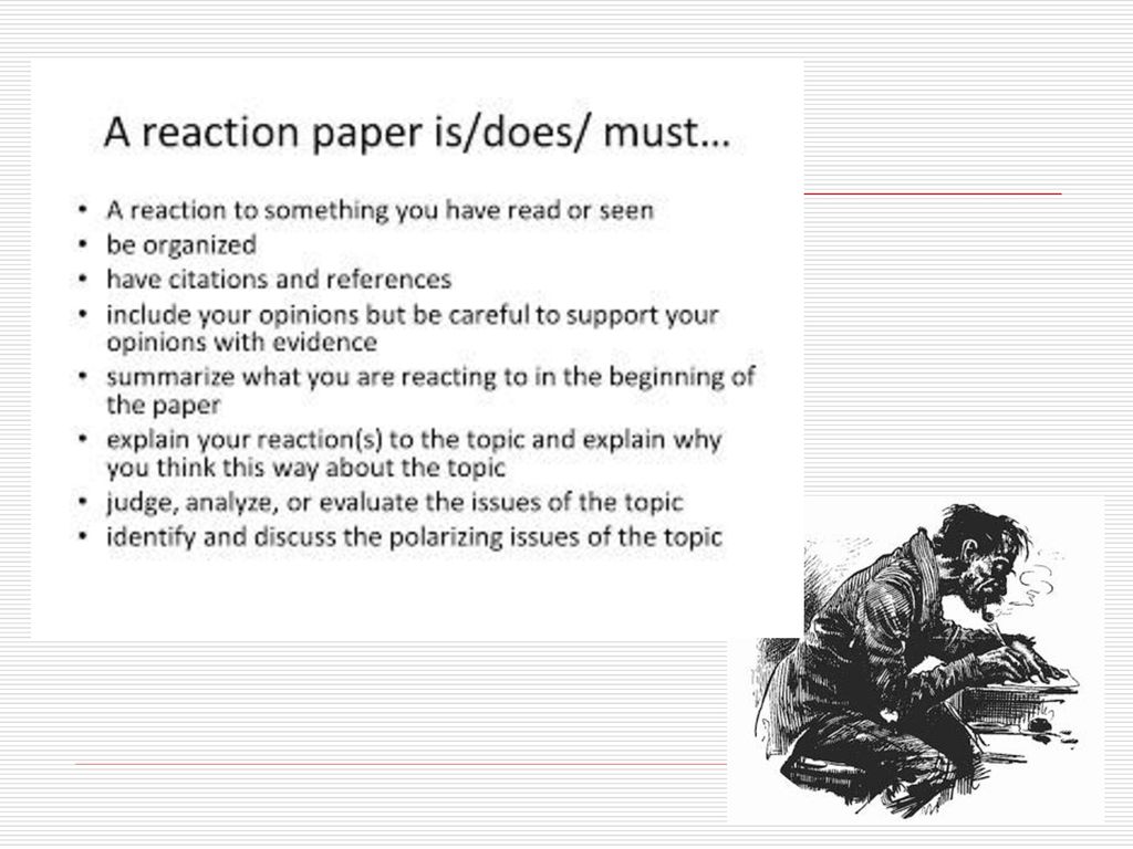reaction paper outline format