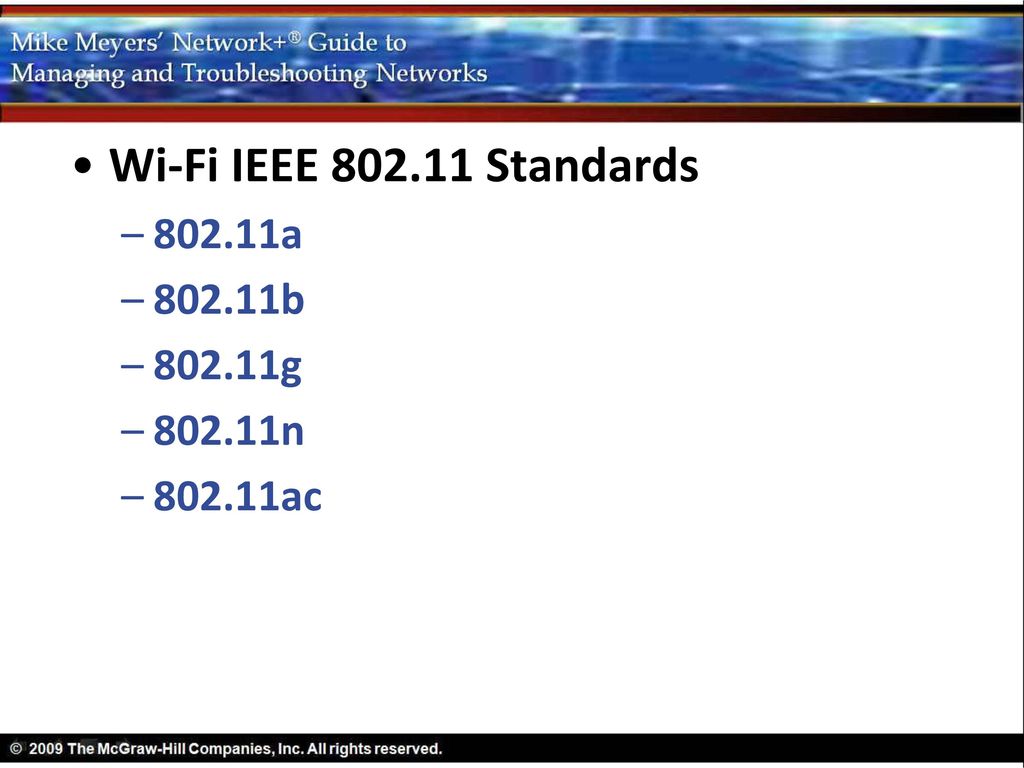 Wi-Fi IEEE Standards a b g n ac - ppt download