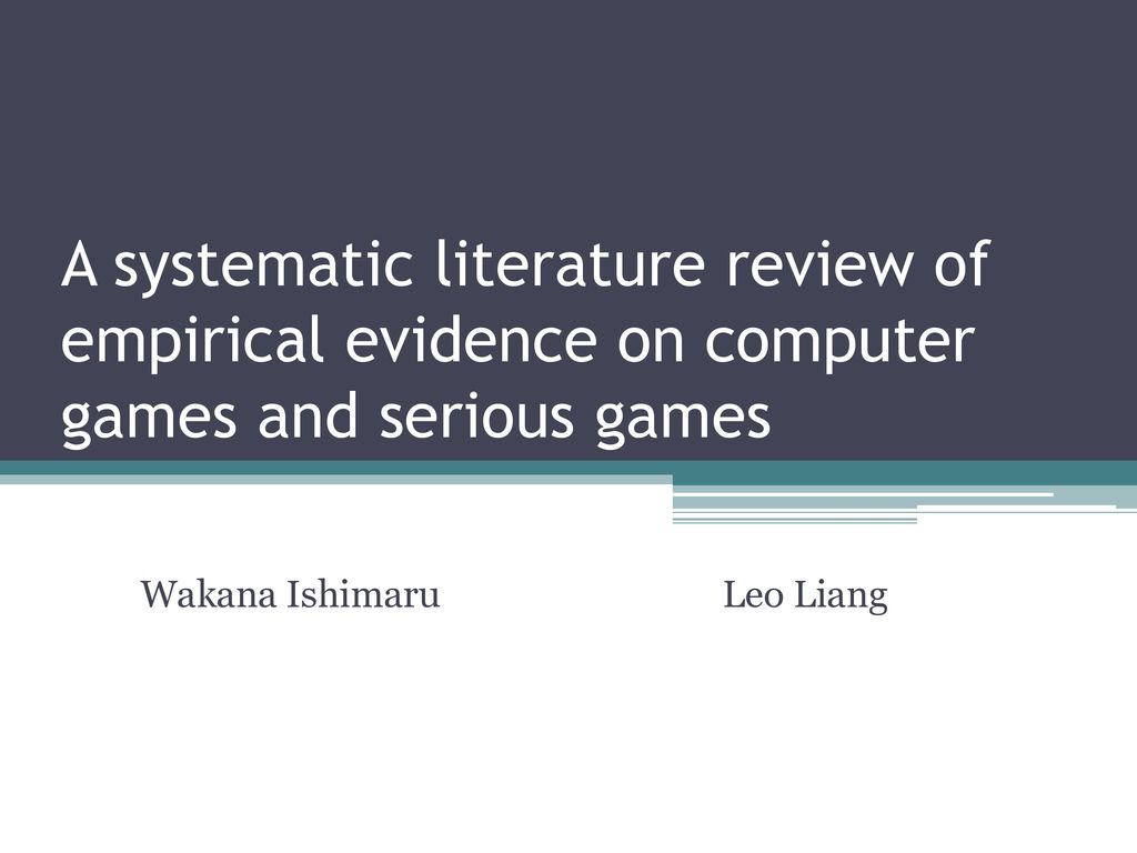 review of related literature of computer games