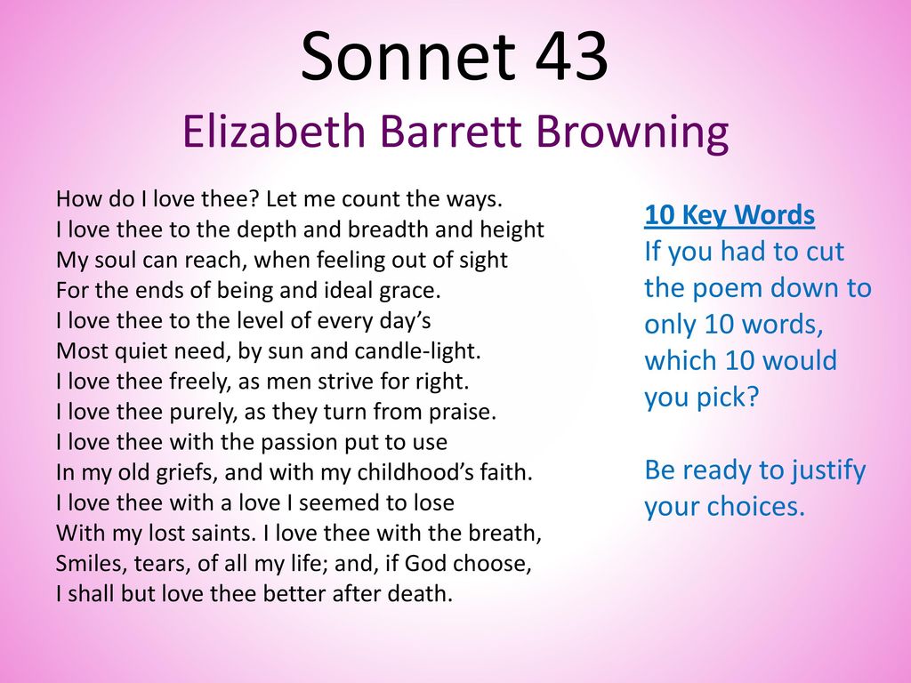 elizabeth barrett browning sonnet 13 analysis